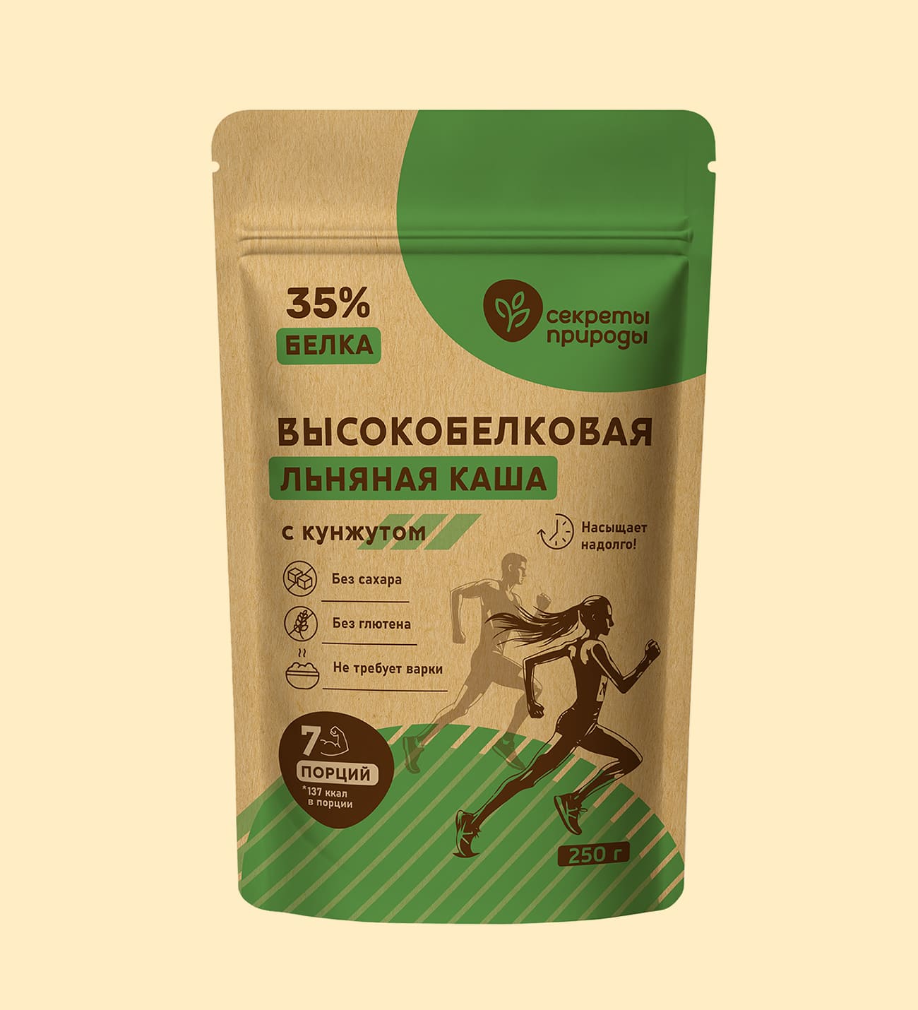 Льняная каша высокобелковая с кунжутом