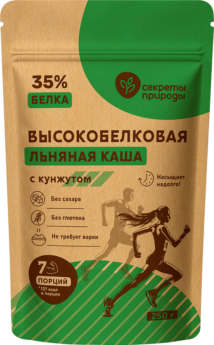 Льняная каша высокобелковая с кунжутом