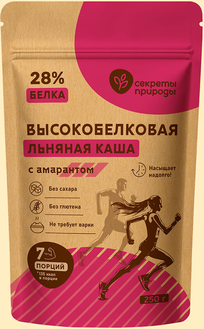 Льняная каша высокобелковая с амарантом