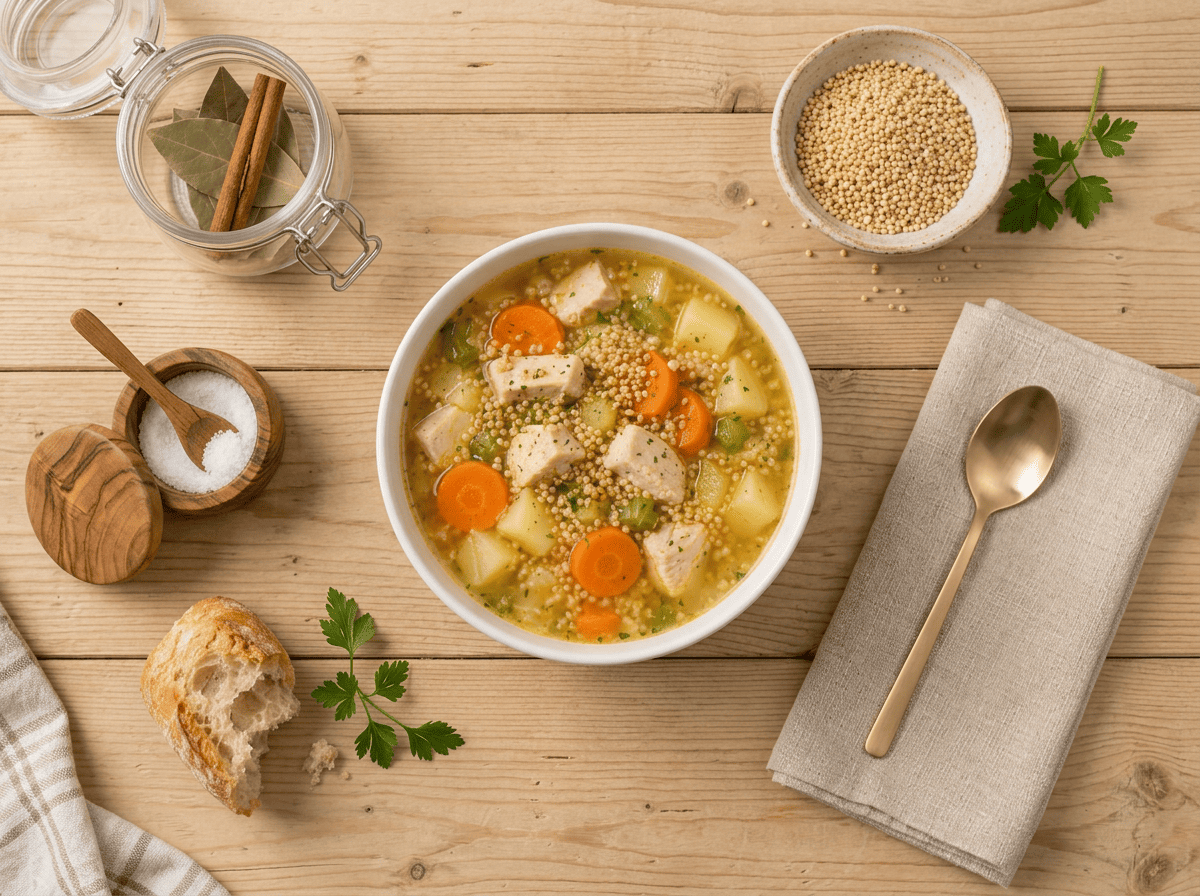 Куриный суп с амарантом
